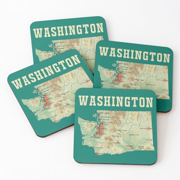 Item preview, Vintage Washington State Topography Map | Classic PNW Hiking & Travel Tee designed and sold by mashmosh.