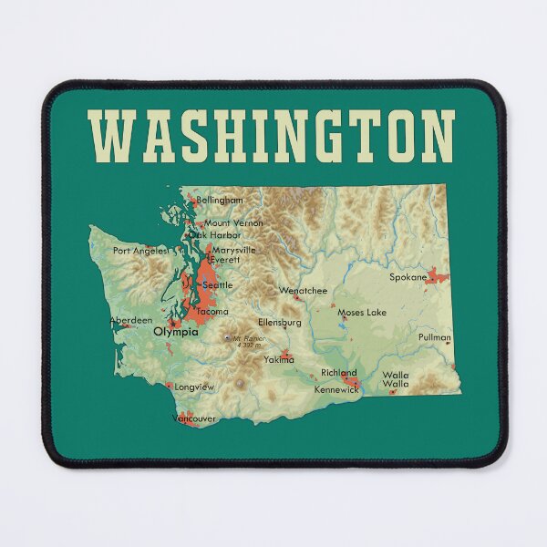 Item preview, Vintage Washington State Topography Map | Classic PNW Hiking & Travel Tee designed and sold by mashmosh.