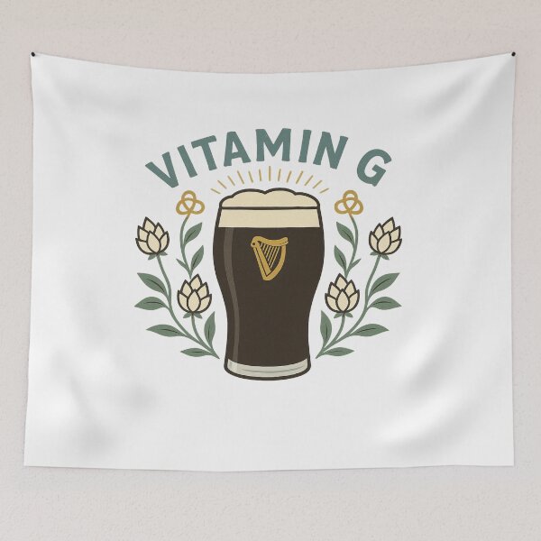 Item preview, "Vitamin G – Funny Beer Lover Retro Design designed and sold by luannsemmsobre.