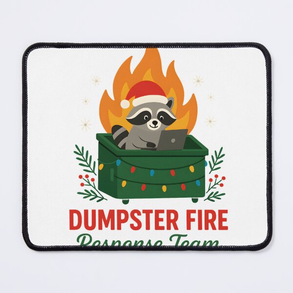 Item preview, Dumpster Fire Response Team Funny Raccoon Christmas Humor Chaos Holiday Design designed and sold by JoyBoyStudio1.