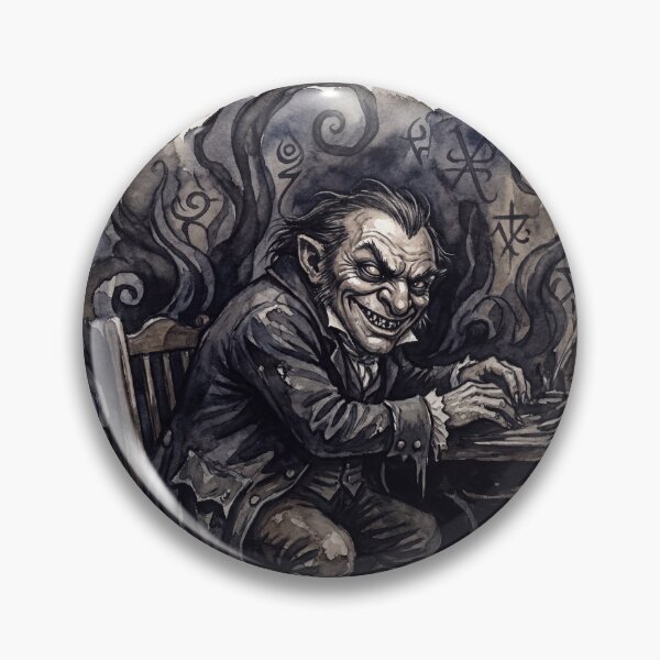 Item preview, Quilp the villain from the Old Curiosity Shop Characters from Dickens series illustration watercolor art designed and sold by Vintage Designs +.