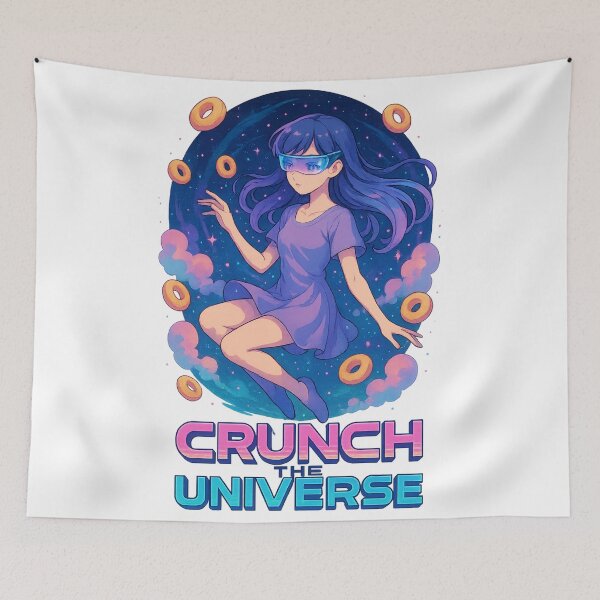 Item preview, Crunch the Universe – Cosmic Anime Girl designed and sold by THE JIZU SHOP.