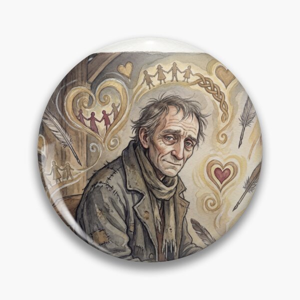 Item preview, Bob Cratchit the Kind Weary Clerke from a Christmas Carol characters from Dickens series illustration watercolor art designed and sold by Vintage Designs +.