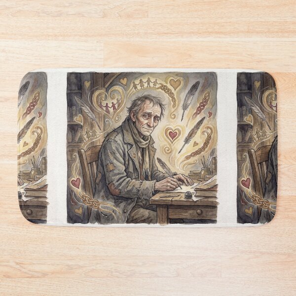 Item preview, Bob Cratchit the Kind Weary Clerke from a Christmas Carol characters from Dickens series illustration watercolor art designed and sold by Vintage Designs +.