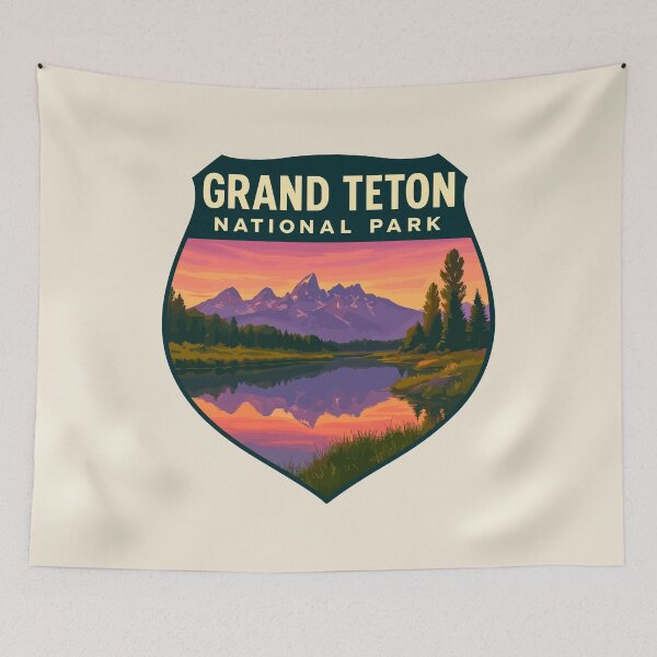 Item preview, Grand Teton National Park Retro Sticker designed and sold by Gideon Emmerich.