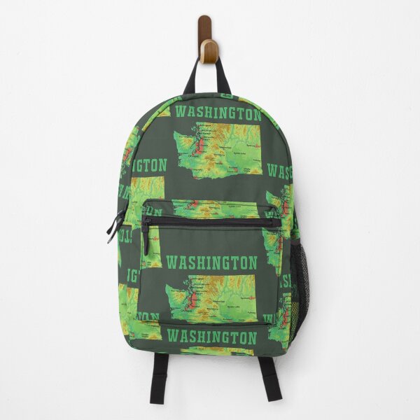Item preview, Washington State Topography Map - Evergreen Adventure & City Guide designed and sold by mashmosh.