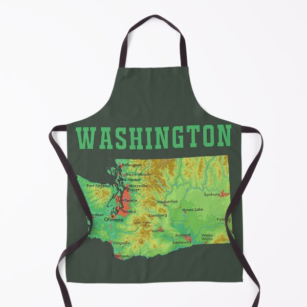 Item preview, Washington State Topography Map - Evergreen Adventure & City Guide designed and sold by mashmosh.
