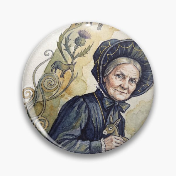 Item preview, Betsey Trotwood characters from Dickens series illustration watercolor art designed and sold by Vintage Designs +.