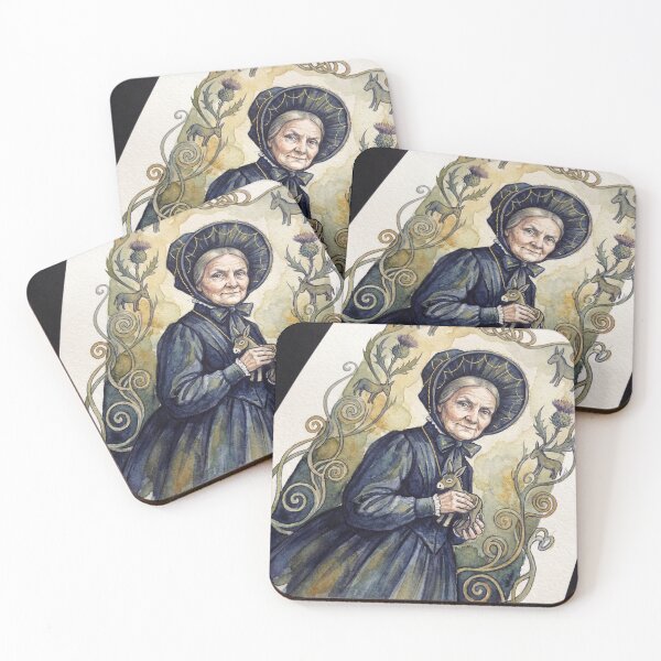 Item preview, Betsey Trotwood characters from Dickens series illustration watercolor art designed and sold by Vintage Designs +.