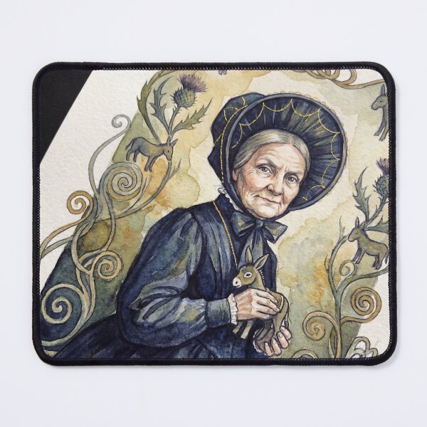 Item preview, Betsey Trotwood characters from Dickens series illustration watercolor art designed and sold by Vintage Designs +.