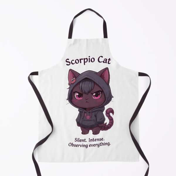 Item preview, Scorpio Cat – Mysterious & Intense Zodiac Chibi Cat Sticker designed and sold by Purr-Vibes.