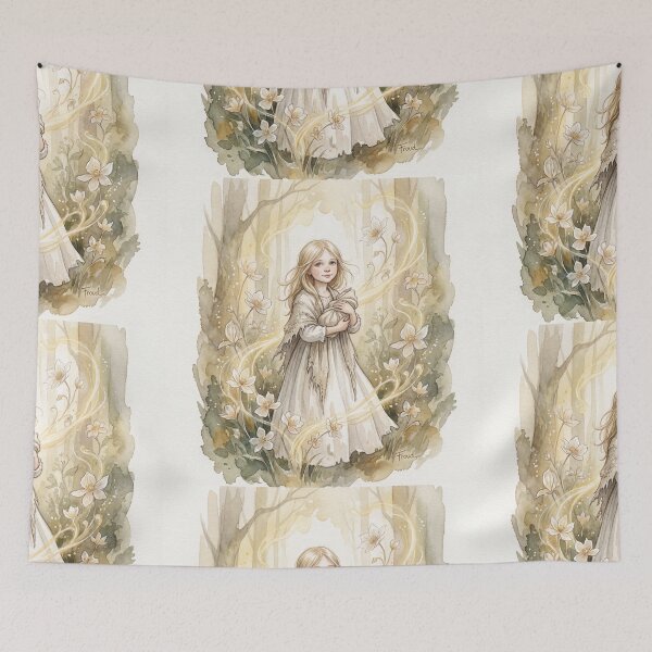 Item preview, Nell Trent from the Old Curiosity Shop Characters from Dickens series illustration watercolor art designed and sold by Vintage Designs +.