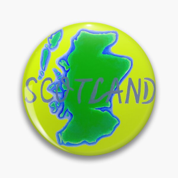 Item preview, Map of Scotland bitter lemon background authentic Scottish design unique gift designed and sold by Arniesart85.