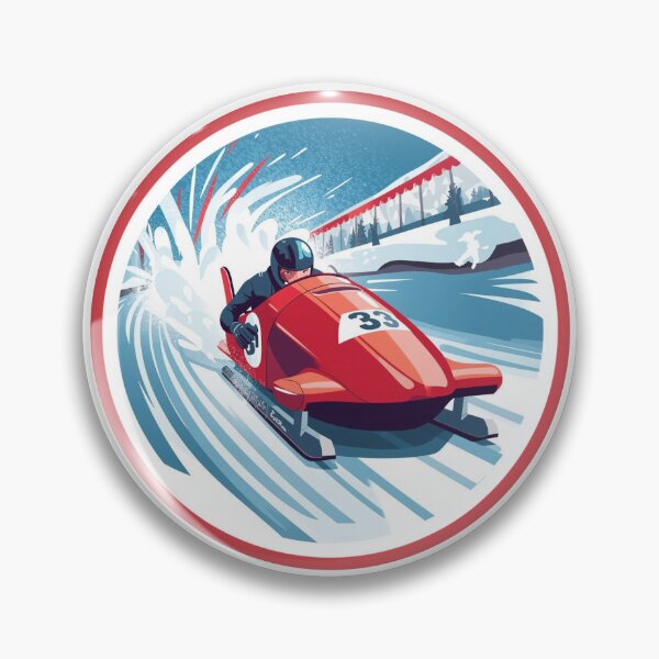Item preview, Winter Sports Games Arena Bobsleigh Competition Sticker designed and sold by colorleafz.