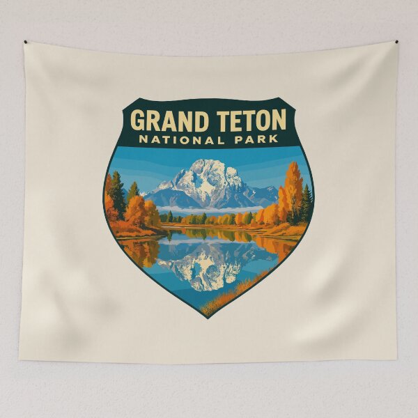 Item preview, Grand Teton National Park Retro Sticker designed and sold by Gideon Emmerich.