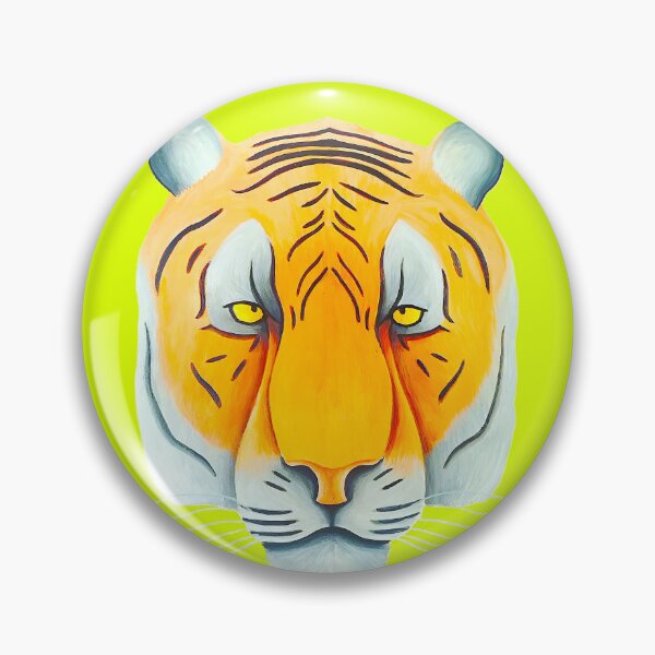 Item preview, Tiger head portrait design bitter lemon background unique big cat present gift designed and sold by Arniesart85.