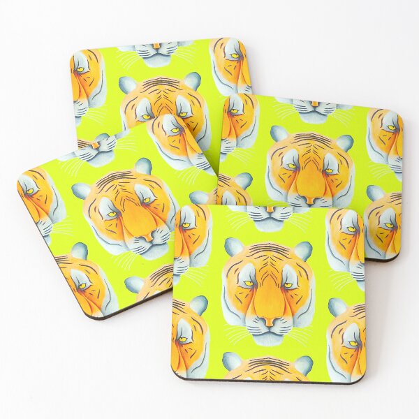 Item preview, Tiger head portrait design bitter lemon background unique big cat present gift designed and sold by Arniesart85.
