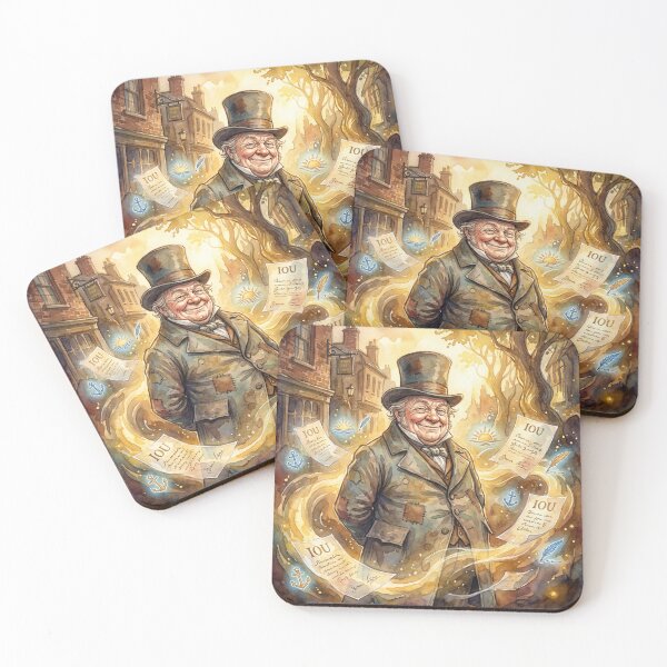 Item preview, Wilkins Micawber from David Copperfield Characters from Dickens series illustration watercolor art designed and sold by Vintage Designs +.