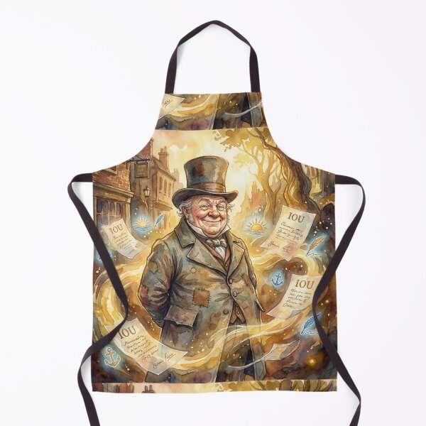 Item preview, Wilkins Micawber from David Copperfield Characters from Dickens series illustration watercolor art designed and sold by Vintage Designs +.