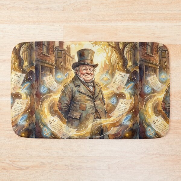 Item preview, Wilkins Micawber from David Copperfield Characters from Dickens series illustration watercolor art designed and sold by Vintage Designs +.