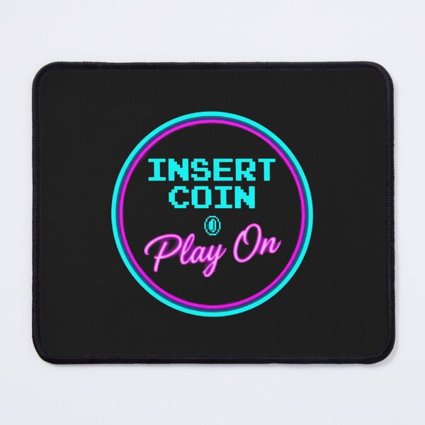 Item preview, Insert Coin – Play On | Retro Arcade Neon Gaming Design designed and sold by Afridi Art House.