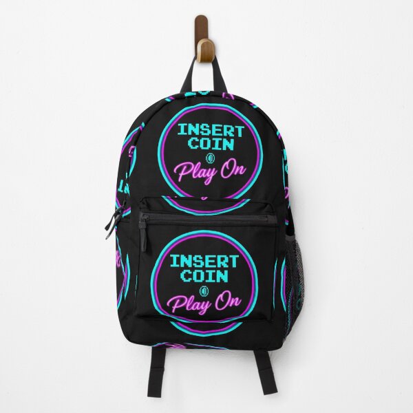 Item preview, Insert Coin – Play On | Retro Arcade Neon Gaming Design designed and sold by Afridi Art House.