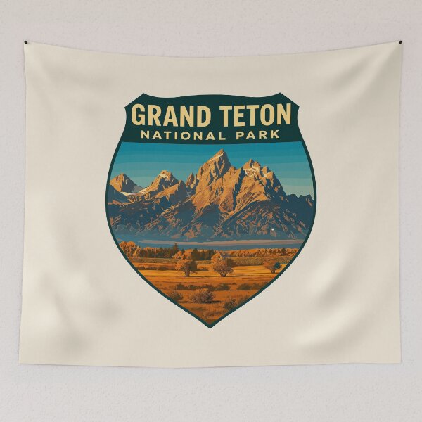 Item preview, Grand Teton National Park Retro Sticker designed and sold by Gideon Emmerich.