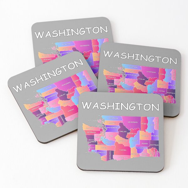 Item preview, Vibrant Washington State County Map Tee - Colorful WA Pride Gift designed and sold by mashmosh.