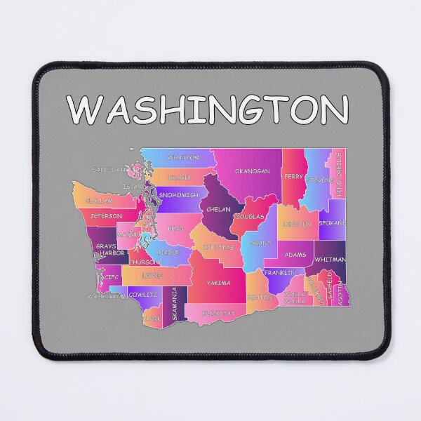 Item preview, Vibrant Washington State County Map Tee - Colorful WA Pride Gift designed and sold by mashmosh.