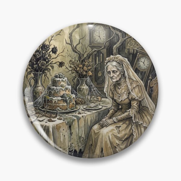 Item preview, Havisham's Decaying Feast from Great Expectations Characters from Dickens series illustration watercolor art designed and sold by Vintage Designs +.