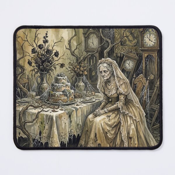 Item preview, Havisham's Decaying Feast from Great Expectations Characters from Dickens series illustration watercolor art designed and sold by Vintage Designs +.