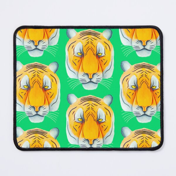 Item preview, Tiger head portrait design green background unique big cat present gift designed and sold by Arniesart85.