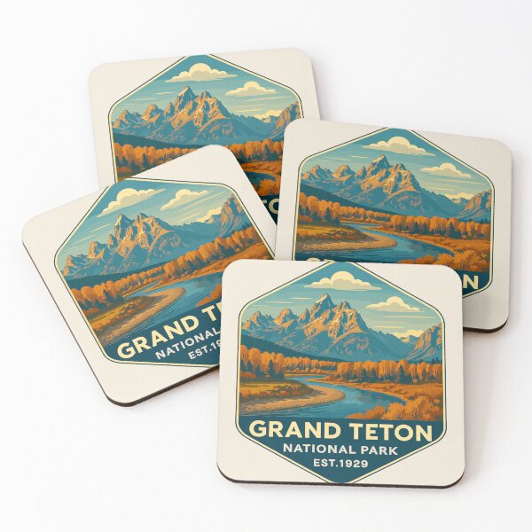 Item preview, Grand Teton National Park Retro Sticker designed and sold by Gideon Emmerich.