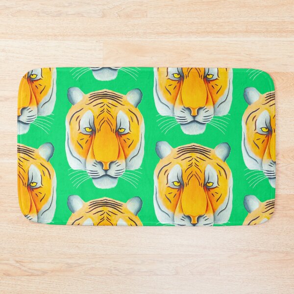 Item preview, Tiger head portrait design green background unique big cat present gift designed and sold by Arniesart85.