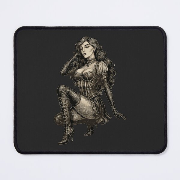 Item preview, Charming Steampunk Woman – Vintage Pin-Up Gear Art designed and sold by SeoulInkSoul.
