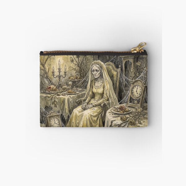 Item preview, Miss Havisham from Great Expectations Characters from Dickens series illustration watercolor art designed and sold by Vintage Designs +.