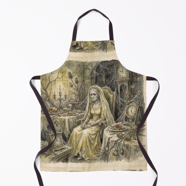 Item preview, Miss Havisham from Great Expectations Characters from Dickens series illustration watercolor art designed and sold by Vintage Designs +.