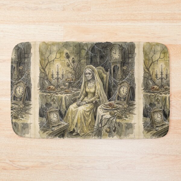 Item preview, Miss Havisham from Great Expectations Characters from Dickens series illustration watercolor art designed and sold by Vintage Designs +.