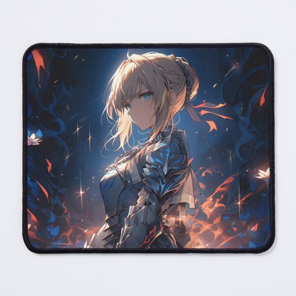 Item preview, Saber-Eternal Ember Knight – Anime Sword Maiden in Midnight Flames designed and sold by Dyan4.