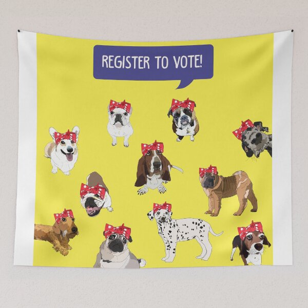 Item preview, Political Pups-Register to Vote! designed and sold by sketchandpaws.