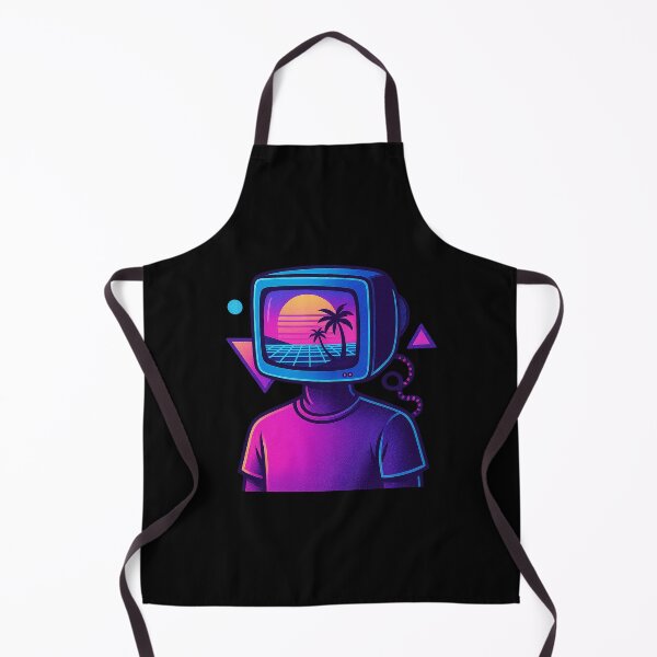 Item preview, CRT Head Vaporwave Figure – Retro Monitor Face designed and sold by AddictiveDesign.
