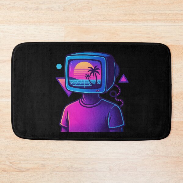 Item preview, CRT Head Vaporwave Figure – Retro Monitor Face designed and sold by AddictiveDesign.