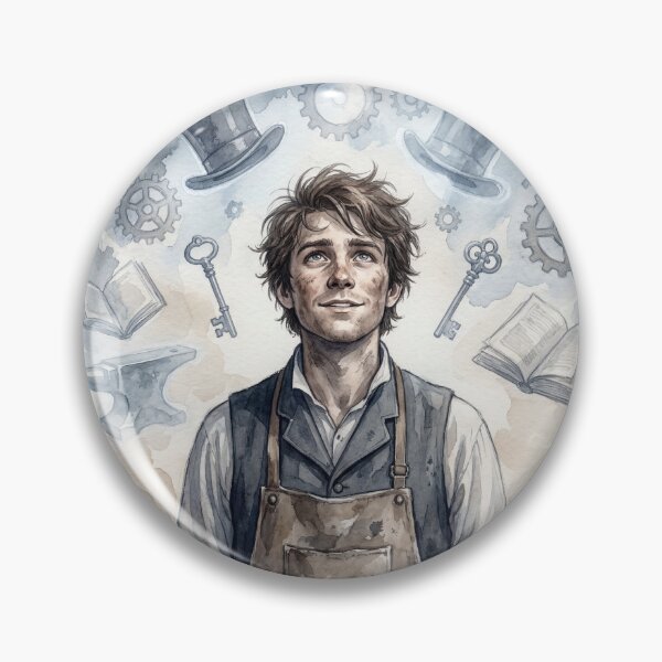 Item preview, Mr Pip Philip Pirrip from Great Expectations Characters from Dickens series illustration watercolor art designed and sold by Vintage Designs +.