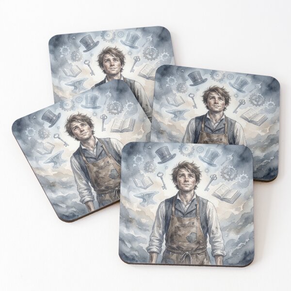 Item preview, Mr Pip Philip Pirrip from Great Expectations Characters from Dickens series illustration watercolor art designed and sold by Vintage Designs +.