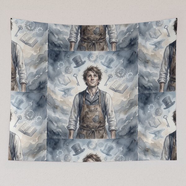 Item preview, Mr Pip Philip Pirrip from Great Expectations Characters from Dickens series illustration watercolor art designed and sold by Vintage Designs +.