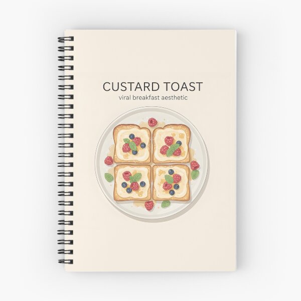 Item preview, Custard Toast Viral Breakfast Design with Berries and Aesthetic Food Vibes designed and sold by SplashTastic.
