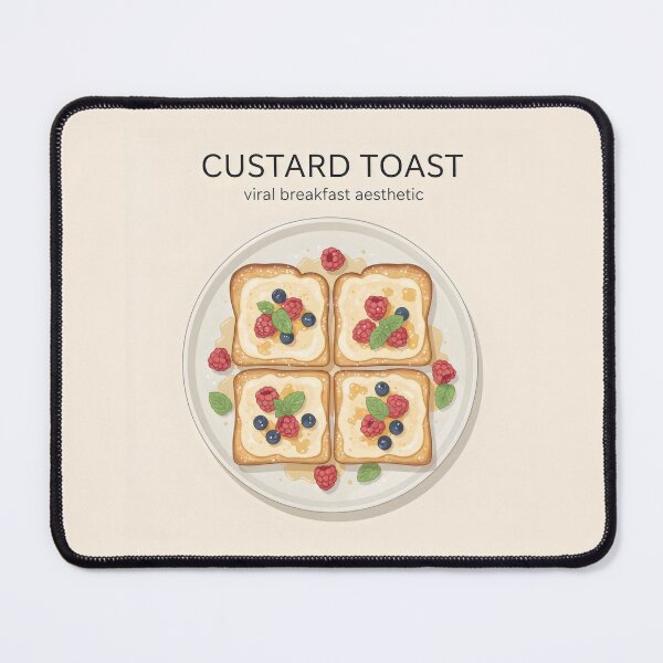 Item preview, Custard Toast Viral Breakfast Design with Berries and Aesthetic Food Vibes designed and sold by SplashTastic.