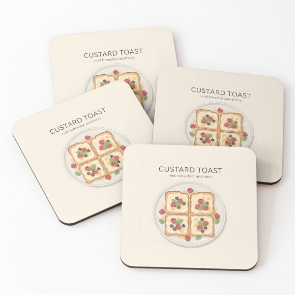 Item preview, Custard Toast Viral Breakfast Design with Berries and Aesthetic Food Vibes designed and sold by SplashTastic.