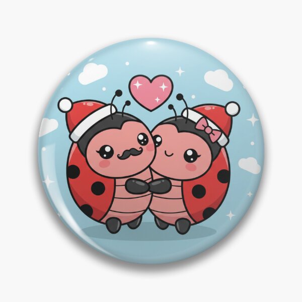 Item preview, Cute cartoon ladybug couple in love  designed and sold by mayatA-rt.
