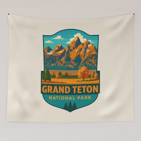 Item preview, Grand Teton National Park Retro Sticker designed and sold by Gideon Emmerich.